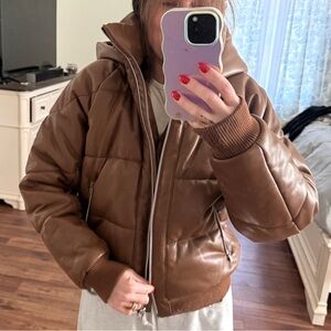 ALO Yoga Brown Puffer Jacket
